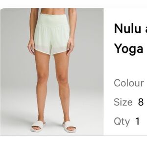 Lululemon Nulu & Mesh High Rise Yoga 3.5 inch shorts *online only* & NEVER WORN!